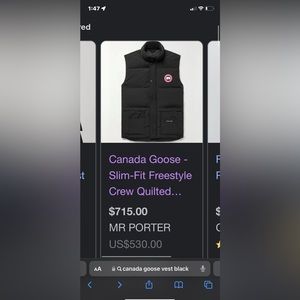Authentic Canada goose vest